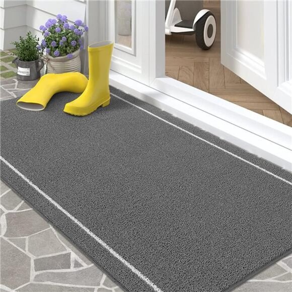 Front Door Mat Outdoor, Anti-Slip Durable Outdoor Door Mat, Resist Dirt